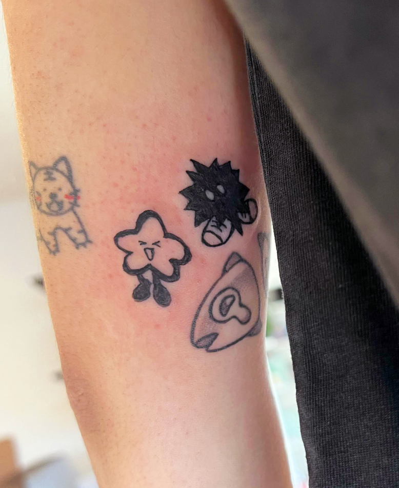 'little guys with feet' tattoo' 'little guys with feet' tattoo'