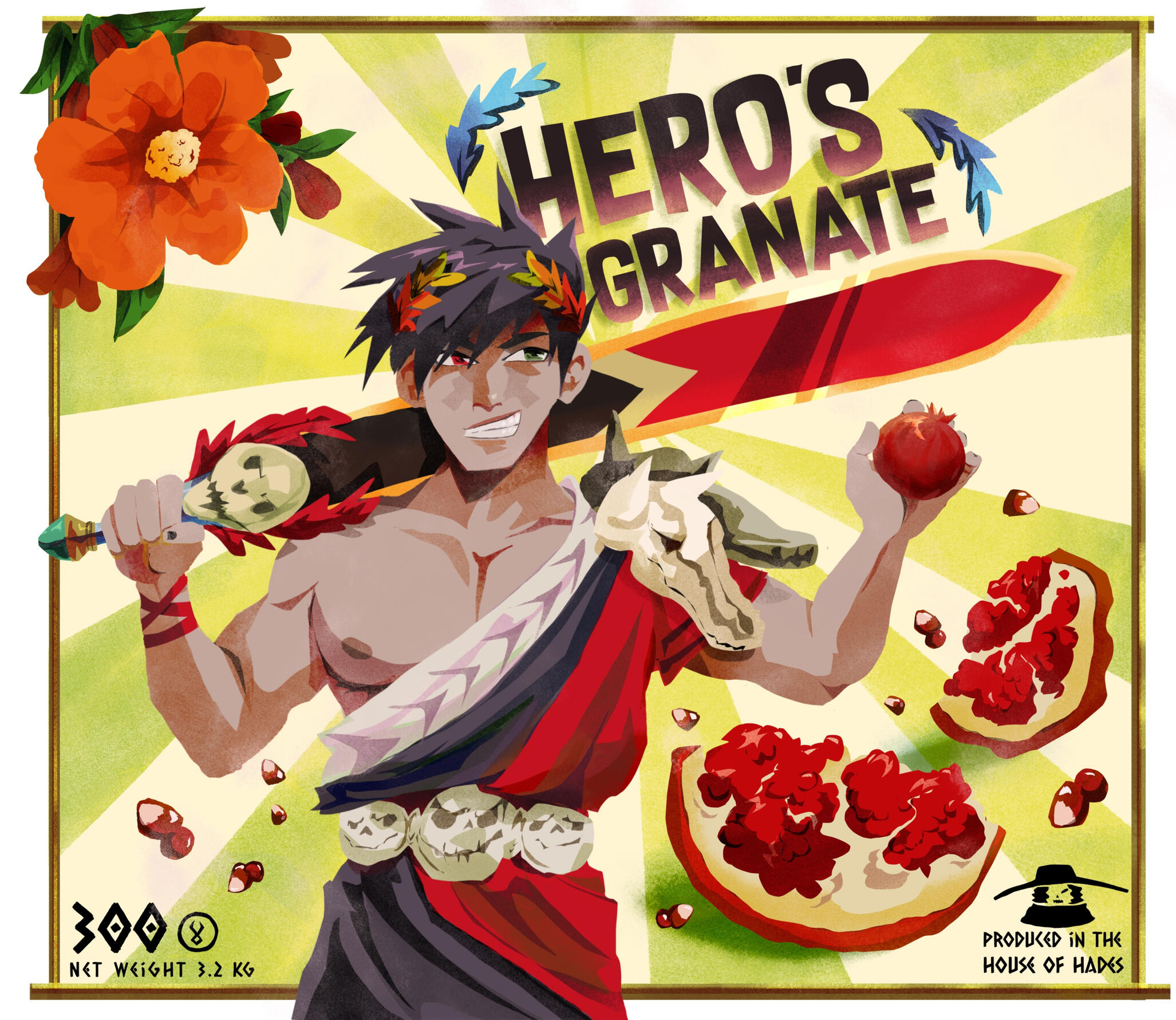'hades' game mock up promotional poster